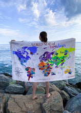 Load image into Gallery viewer, World Map Towel

